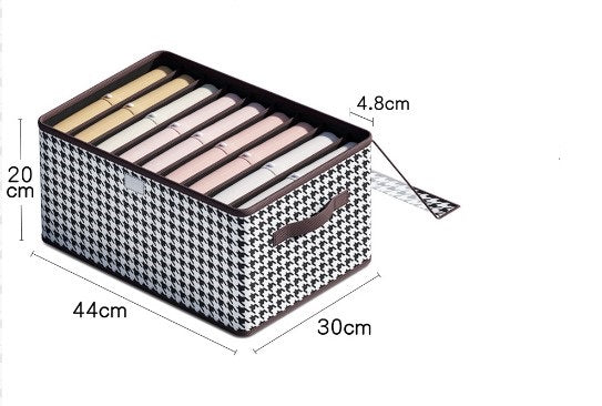 Fabric Foldable Wardrobe Clothes Storage Box with Cover.
